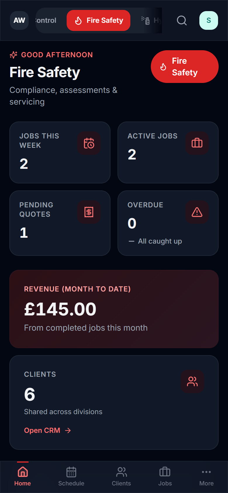 Mobile preview (dark)